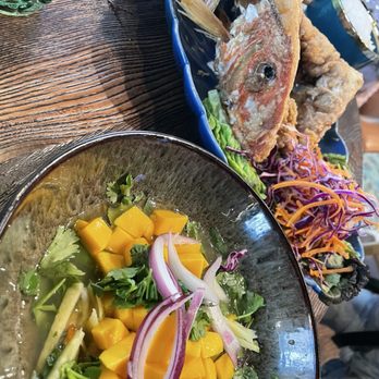 Thai Prime - Red snapper with mango sauce on side - Thai Near Me - Carmel, Indiana