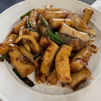 A+ Hong Kong Kitchen - S6. Stir Fried Rice Roll with XO Sauce - Cantonese Near Me - Seattle, Washington