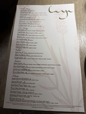 Menu photo 1 Laya Restaurant Los Angeles, CA Menu photo 1 Laya Restaurant Los Angeles, CA