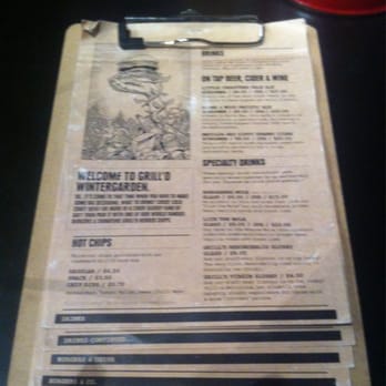 Grill'd - Wintergarden - Drink menu! - Burgers Near Me - Brisbane, QLD