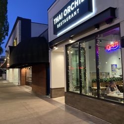Thai Orchid Restaurant - Street view at night