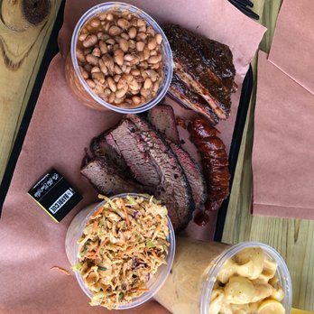 la Barbecue - Pork Ribs, Brisket, House Made Jalapeno Sausage Link, Shells and Cheese, Pinto Beans, Chipotle Slaw - Barbeque Near Me - Austin, Texas la Barbecue - Pork Ribs, Brisket, House Made Jalapeno Sausage Link, Shells and Cheese, Pinto Beans, Chipotle Slaw - Barbeque Near Me - Austin, Texas