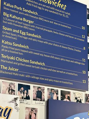 Menu photo 2 Big Kahuna Lexington, KY