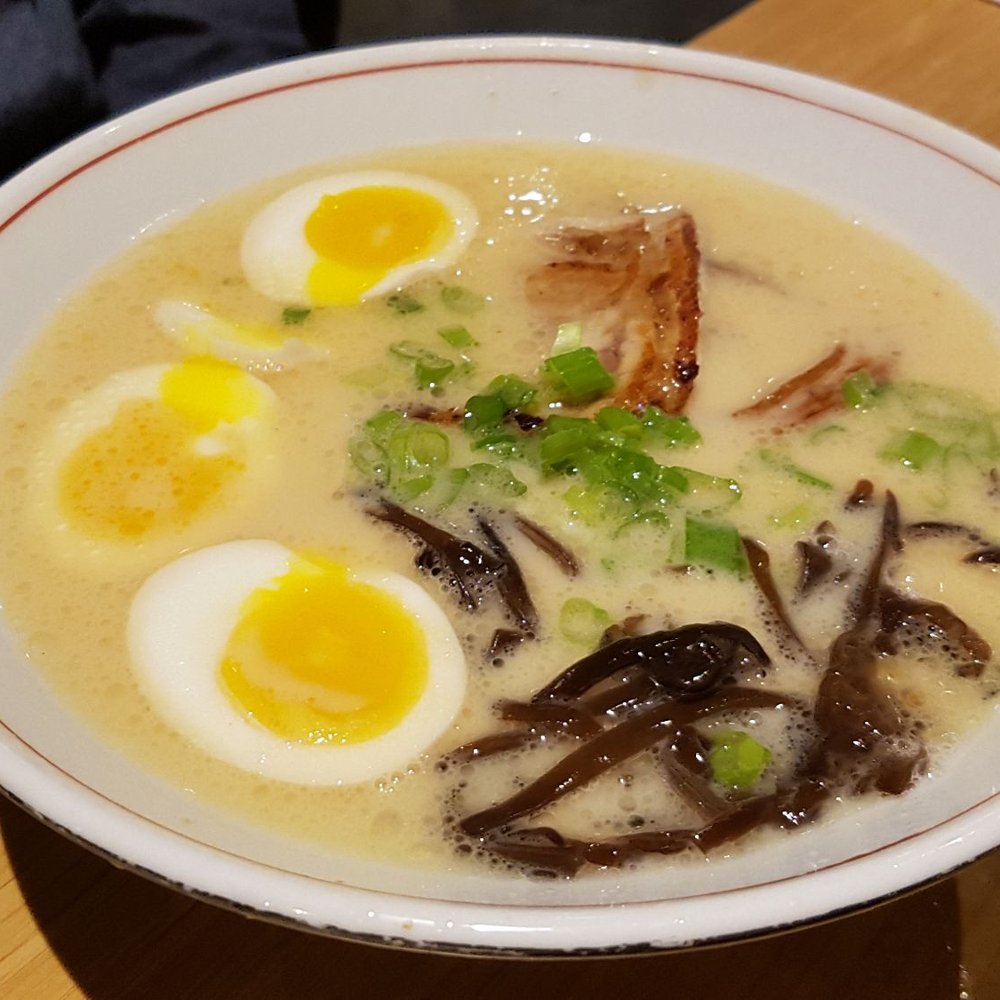 Sansotei Ramen - Tonkotsu ramen with extra egg and thin noodles - Japanese Near Me - Markham, Ontario Sansotei Ramen - Tonkotsu ramen with extra egg and thin noodles - Japanese Near Me - Markham, Ontario
