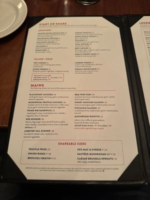 Menu photo 2 The Keg Steakhouse + Bar Pointe-Claire, QC Menu photo 2 The Keg Steakhouse + Bar Pointe-Claire, QC