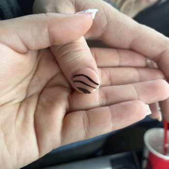 LV Nails - He did even try on this one - Nail Salons Near Me - Reno, Nevada