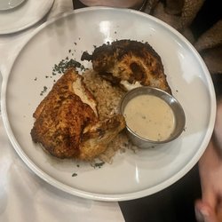 DT Prime Steakhouse - Garlic and Rosemary Chicken on a bed of Risotto
