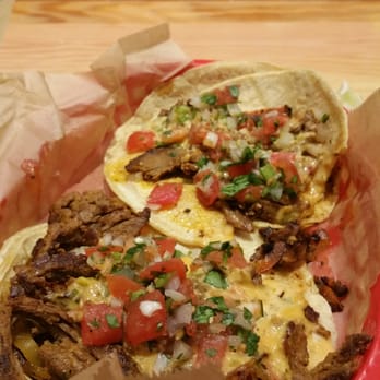 Torchy's Tacos - Beef fajita corn tortilla with queso instead of the shredded cheese. - Tex-Mex Near Me - Houston, Texas