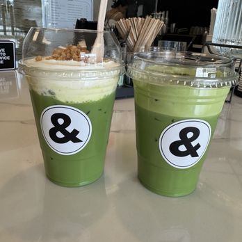 Coffee & - Banana and a double matcha - Coffee & Tea Near Me - Buena Park, California Coffee & - Banana and a double matcha - Coffee & Tea Near Me - Buena Park, California