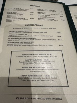 Menu photo 2 Rosie O'Grady's New York, NY Menu photo 2 Rosie O'Grady's New York, NY