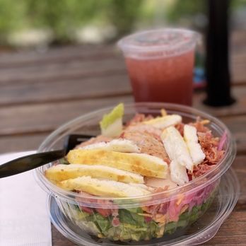 Big Bon Bodega - Salad with chicken and egg.  Homemade mustard vinaigrette dressing fantastic. - Bagels Near Me - Savannah, Georgia