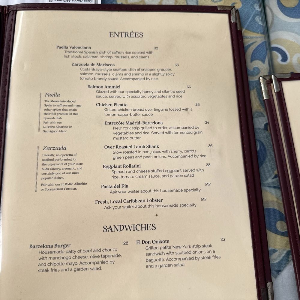 Amalia Cafe - Send page of the menu - Spanish Near Me - St Thomas, Virgin Islands Amalia Cafe - Send page of the menu - Spanish Near Me - St Thomas, Virgin Islands