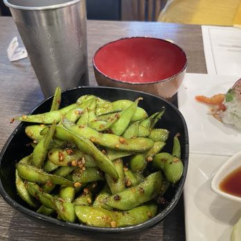 Sushi Boom - Spicy Garlic Edamame - Sushi Bars Near Me - Orange, California Sushi Boom - Spicy Garlic Edamame - Sushi Bars Near Me - Orange, California