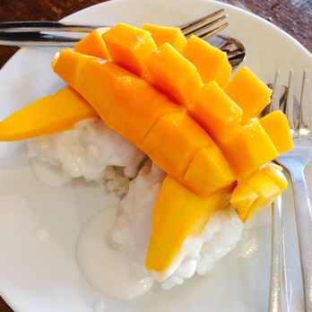 Mimis Thaikitchen - €6.90 sticky rice mango dessert was delish, but mango should be completely peeled if you want the best experience. - Thai Near Me - Hanover, NI
