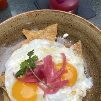 insideOUT - Pork Chile Verde Chilaquiles (not great) - Lounges Near Me - San Diego, California