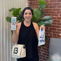 Crystal Dental - Our lovely patient Bahar pictured here after her dental-check up appointment. She is happy to hear that she is cavity free!