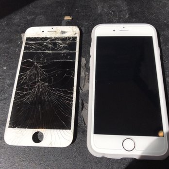 Oc Broken iPhone Repair - iPhone 6s previous screen vs new one repaired at a customer house - Mobile Phone Repair Near Me Oc Broken iPhone Repair - iPhone 6s previous screen vs new one repaired at a customer house - Mobile Phone Repair Near Me