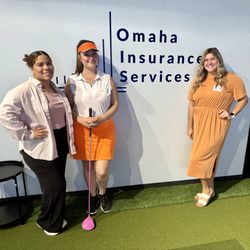 Omaha Insurance Services - OIS sponsored bay at Back Nine Golf