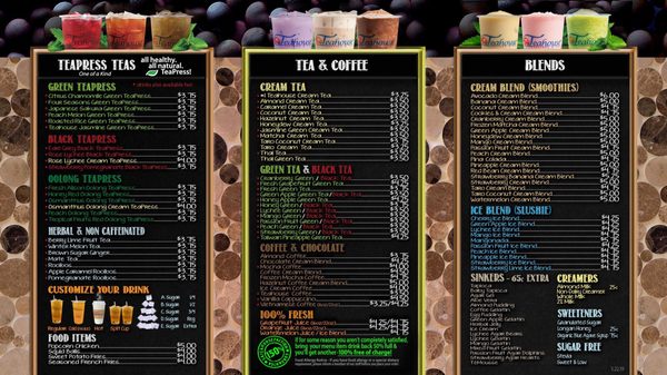 Menu photo 3 The Teahouse Tapioca and Tea Houston, TX Menu photo 3 The Teahouse Tapioca and Tea Houston, TX