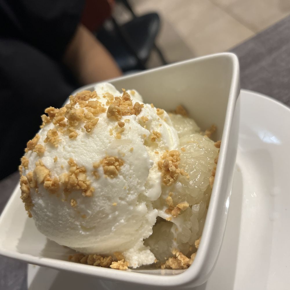 Satu Thai Bistro - Sweet Sticky Rice with Coconut Ice Cream - Thai Near Me - Azusa, California Satu Thai Bistro - Sweet Sticky Rice with Coconut Ice Cream - Thai Near Me - Azusa, California