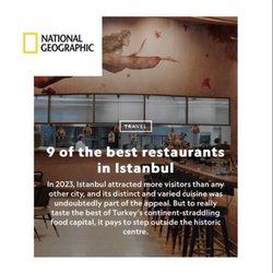 Nazende Cadde - National Geographic mekanı İstanbul'daki en iyi dokuz restoran arasında gösterdi.