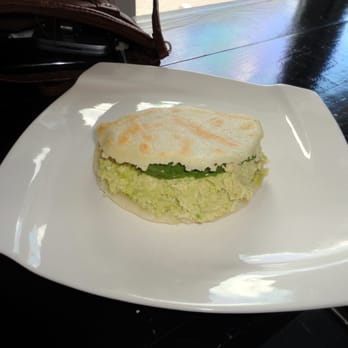 Amavida Coffee Roasters - A1 La Reina Chunky Chicken with Avocado Salad Arepa $7.95 - Coffee & Tea Near Me - Seaside, Florida