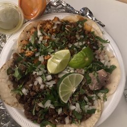 Got 2 Asada, 1 al pastor, and 1 carnita Got 2 Asada, 1 al pastor, and 1 carnita
