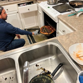 Mountain Mike's Pizza - Pizza being rewarmed in our oven. - Pizza Near Me - Gilroy, California