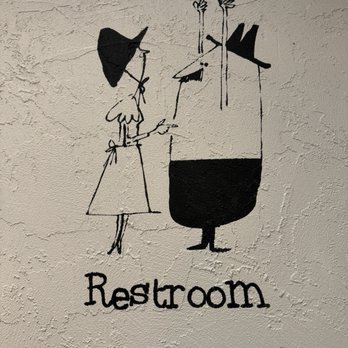 Django's Hot Chicken - Restroom sign - Chicken Shop Near Me - Braselton, Georgia