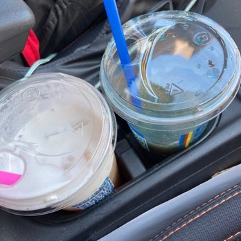 Dutch Bros Coffee - The left was supposed to be blended and the right was one of two drinks in which they didn't give us the second. - Coffee & Tea Near Me - Hermiston, Oregon