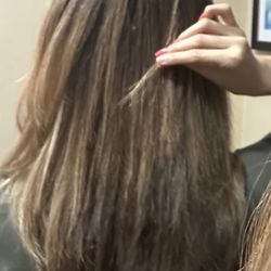 Monica Salon - TERRIBLE haircut. Male owner tried to defend this by saying he just had to cut more.