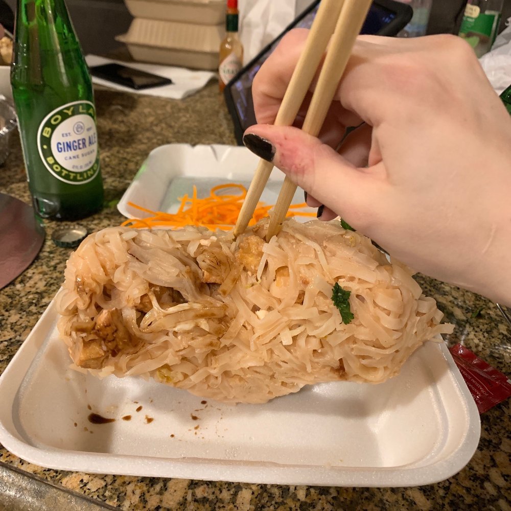 Thai-Pho Kitchen - Mmm giant chunk of half raw, dry noodles. Real tasty pad Thai guys - Vietnamese Near Me - Ogden, Utah