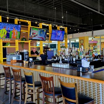 River Dock Cafe - Bar with multiple tv monitors. - Seafood Near Me - Staten Island, New York River Dock Cafe - Bar with multiple tv monitors. - Seafood Near Me - Staten Island, New York
