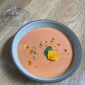 Bell's - Tasty and pretty gazpacho - French Near Me - Los Alamos, California
