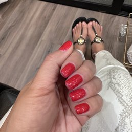 Gel mani/pedi colors for Valentines weekend Gel mani/pedi colors for Valentines weekend