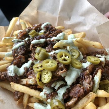 Amboy - Loaded fries (not on the menu) - house beef mix, house sauce, caramelized onions, and house picked chiles - Steakhouses Near Me - Los Angeles, California