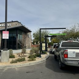 Exterior outside entrance of Starbucks - Palm Springs, California Exterior outside entrance of Starbucks - Palm Springs, California