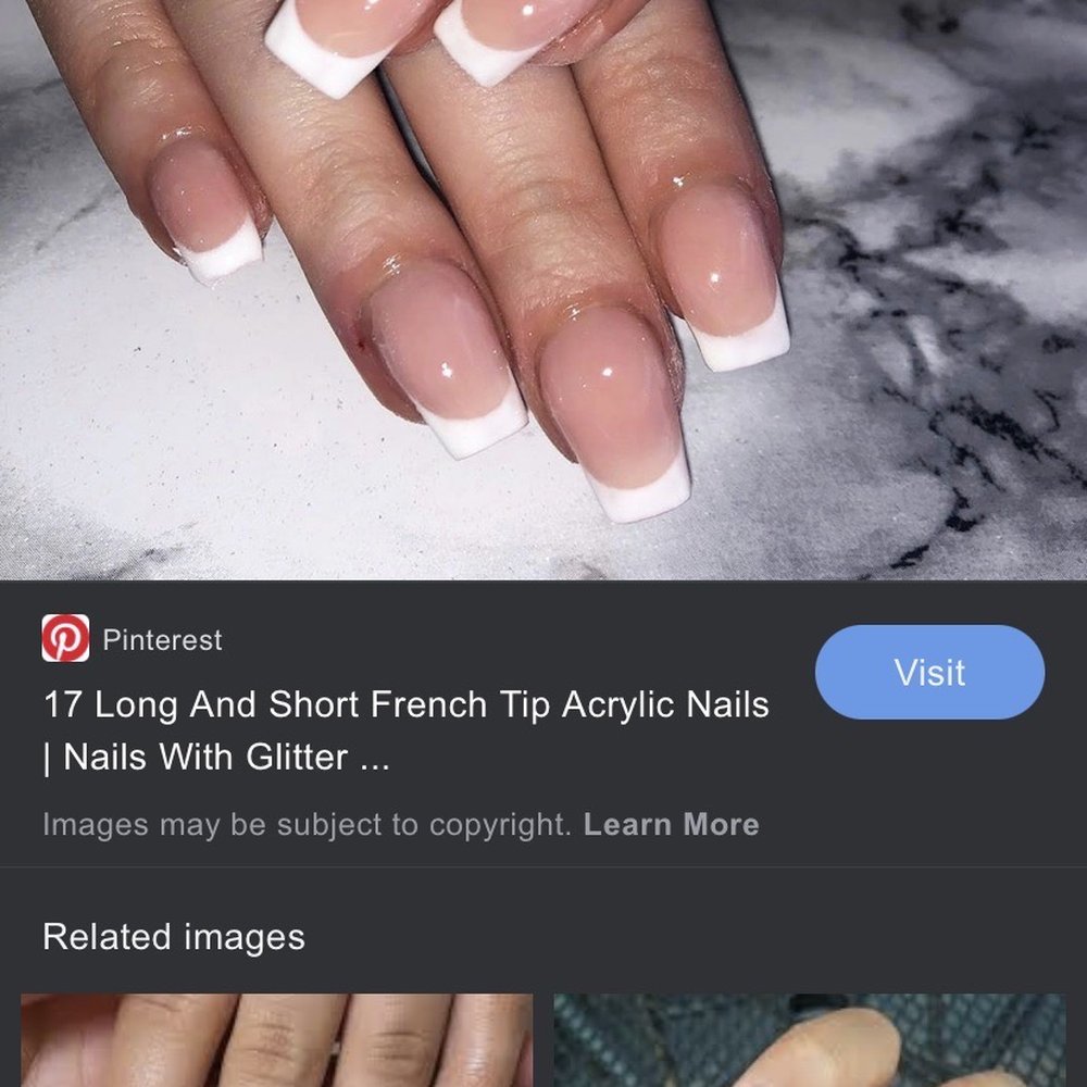 Tracy Nails Spa - Top photo is what I asked for.  The second pic is what I got. - Nail Salons Near Me - Oswego, Illinois