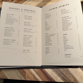 Highball - Drink menu spirits - Bars Near Me - Costa Mesa, California