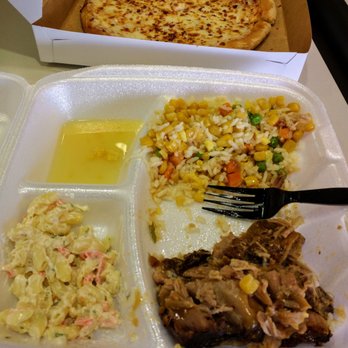 Lahaina Chicken - Half eaten meal... Roast pork, macaroni salad, corn, and rice. - Fast Food Near Me - Honolulu, Hawaii Lahaina Chicken - Half eaten meal... Roast pork, macaroni salad, corn, and rice. - Fast Food Near Me - Honolulu, Hawaii