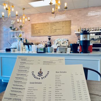 Caffeine Station - a menu for a coffee shop - Coffee & Tea Near Me - Sandy, Utah