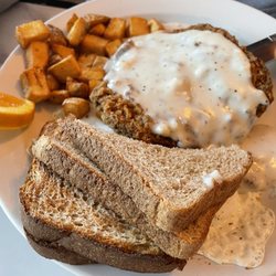 Wooden Spoon Eatery - Country Fried Steak and Egg Platter. This was a 10. Crispy fried. The flavor was better than I have had.