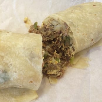 El Azteca Taco Shop - Machaca burrito, before I drowned it in hot sauce. - Mexican Near Me - La Mesa, California