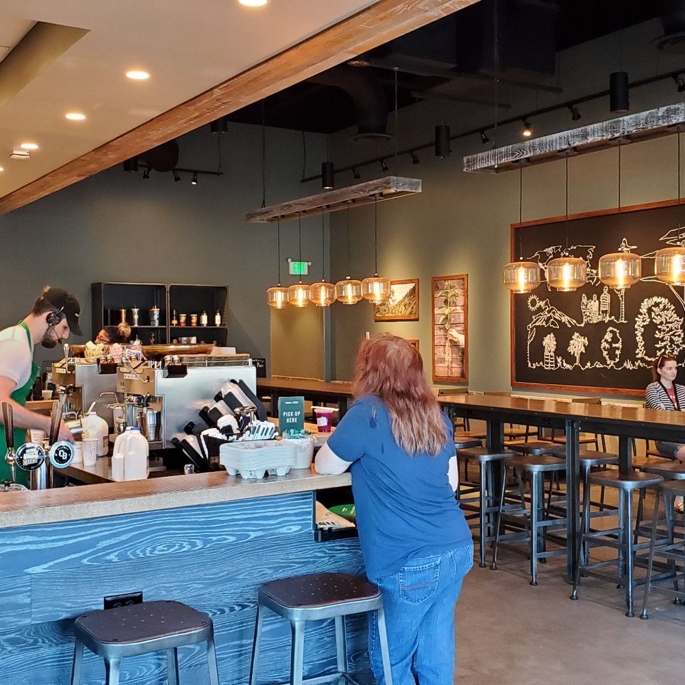 Baristas hard at work. Baristas hard at work.