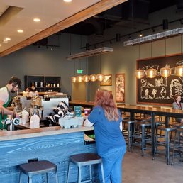 Baristas hard at work.