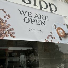 Exterior outside entrance of Sipp Coffee House - It clearly says they open @7am. This is my second time coming in at 7:30am and they are not open. - Los Angeles, California Exterior outside entrance of Sipp Coffee House - It clearly says they open @7am. This is my second time coming in at 7:30am and they are not open. - Los Angeles, California