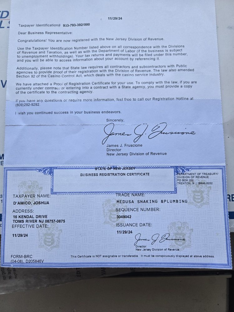 Slide of Medusa Snaking And Plumbing