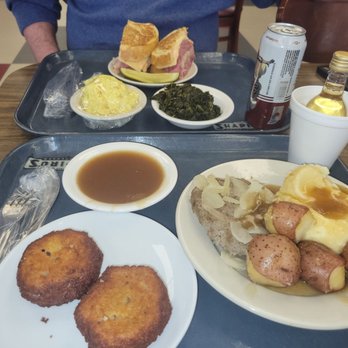Shapiro's Delicatessen - Hubs got the reuben with potato salad and something green. I got the chopped steak, mashed potatoes, red potatoes, potato pancakes - Delis Near Me - Indianapolis, Indiana