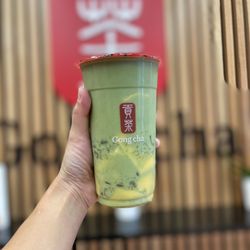 Gong Cha - Matcha Tea Latte with pudding and white pearls