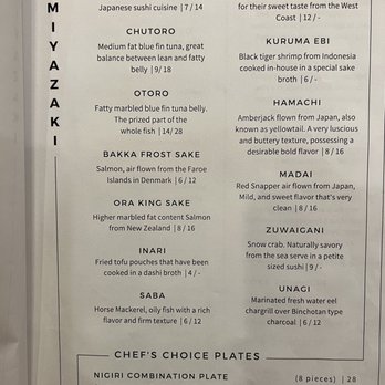 Miyazaki - Menu - Japanese Near Me - Murray, Utah